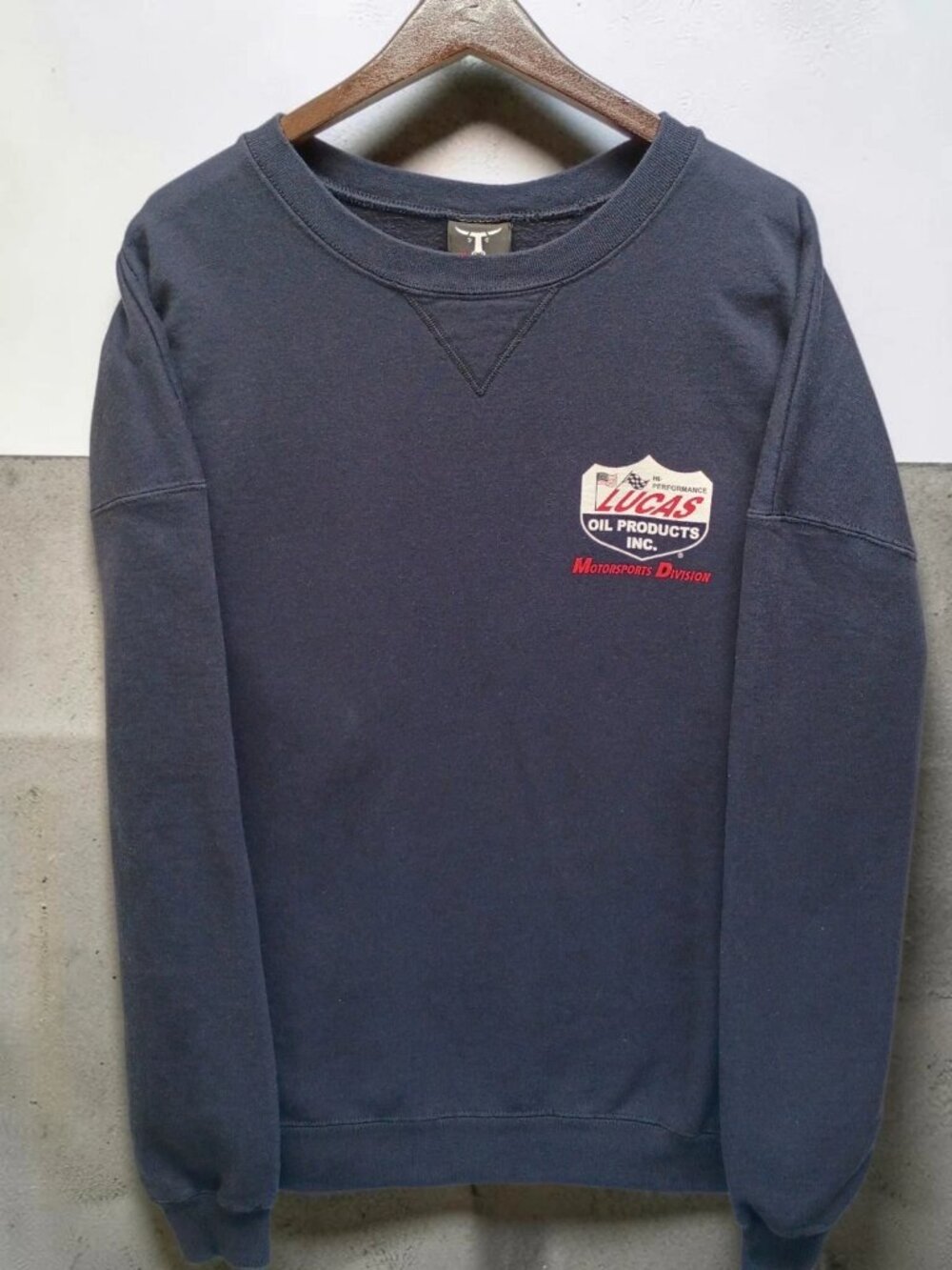Lucas Oil Hoodie Men’s 3XG Sweatshirt Hanes Beefy Bull Dark Blue Rare Streetwear